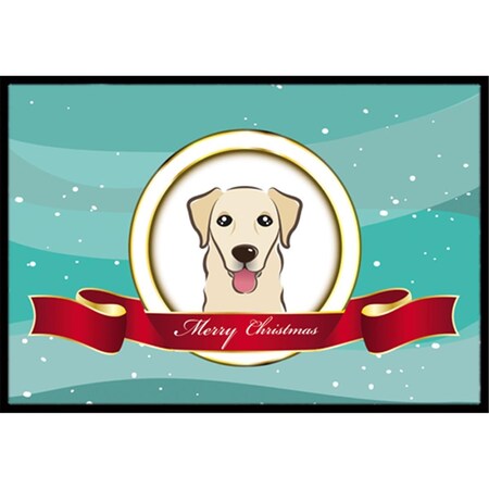 Carolines Treasures Golden Retriever Merry Christmas Indoor and Outdoor Mat- 18 x 27 in. BB1562MAT